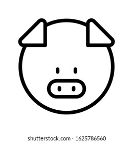 Pig Icon from Mammals icon set . Vector file, resizeable
