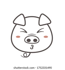 Pig icon on a white background