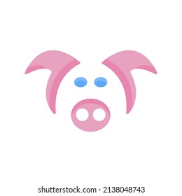 icono de cerdo en fondo blanco, ilustración vectorial