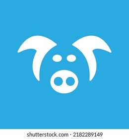 pig icon on a white background, vector illustration