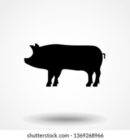 Pig icon. Pork icon. Pig vector illustration EPS 10