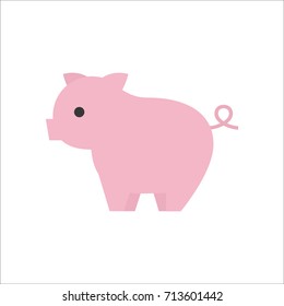 Pig Icon Side View Flat Design Stock Vector (Royalty Free) 713601442 ...