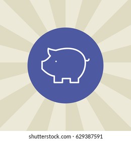 pig icon. sign design. background