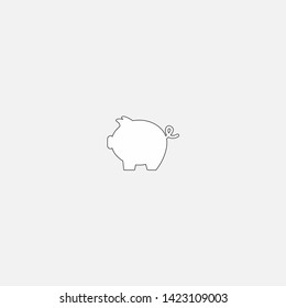 pig icon sign signifier vector
