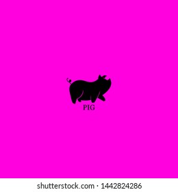 pig icon sign signifier vector