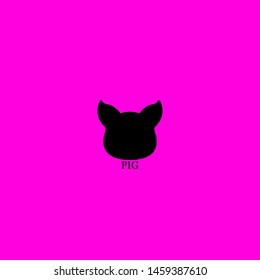 pig icon sign signifier vector