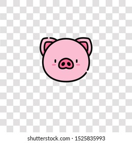 pig icon sign and symbol. pig color icon for website design and mobile app development. Simple Element from animals collection for mobile concept and web apps icon.