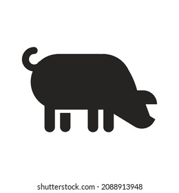 Schwein-Symbol Silhouette-Illustration, Vektorgrafik. sehr geeignet für die Verwendung auf Websites, Logos, Anwendungen, Apps und mehr.