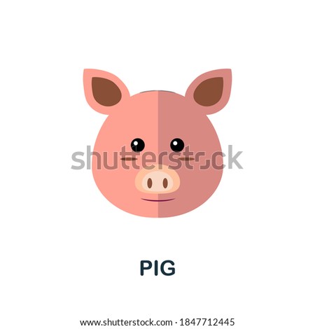 Pig icon. Simple element from home animals collection. Creative Pig icon for web design, templates, infographics and more
