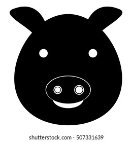 Pig icon. Simple illustration of pig vector icon for web