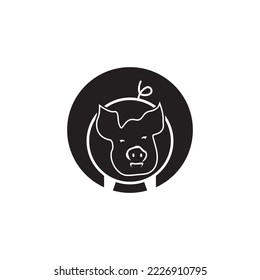 Pig Icon And Symbol Vector Illustration