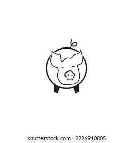 Pig Icon And Symbol Vector Illustration