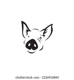 Schweinekoteletts und Symbolvektorgrafik
