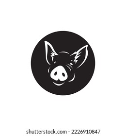 Schweinekoteletts und Symbolvektorgrafik