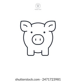 Pig Icon theme symbol vector illustration isolated on white background