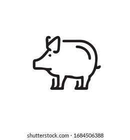 pig icon trendy and modern placeholder symbol for logo, web, app, UI.