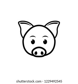pig icon, vector