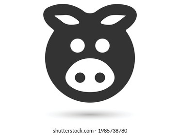 Pig Icon. Vector concept illustration for design.