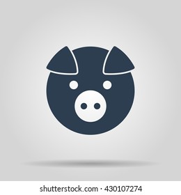 Pig Icon. Vector Concept Illustration For Design.