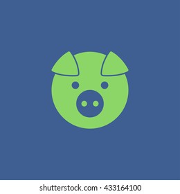 Pig Icon. Vector concept illustration for design.
