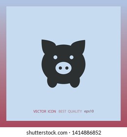 pig icon, vector design element