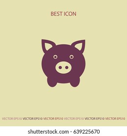pig icon, vector design element