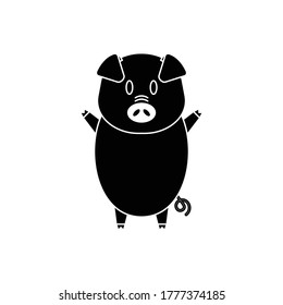 Pig-Symbol, Vektorgrafik-Design