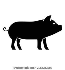 Pig icon vector design template.
