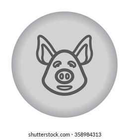Pig icon. Vector eps 10.