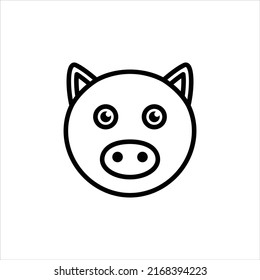 Pig icon vector graphic illustration