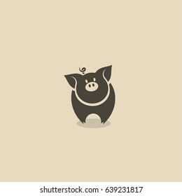 Pig Icon - Vector Illustration