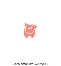 Pig icon - vector illustration