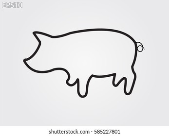 pig, icon, vector illustration eps10