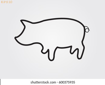 pig, icon, vector illustration eps10