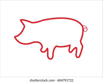 pig, icon, vector illustration eps10