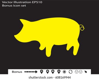 pig, icon, vector illustration eps10