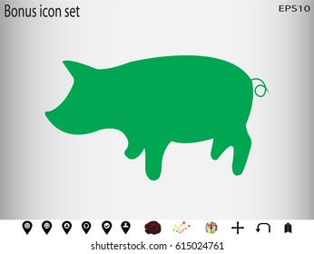 pig, icon, vector illustration eps10