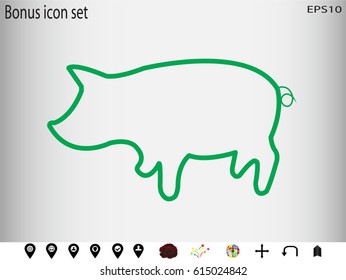 pig, icon, vector illustration eps10