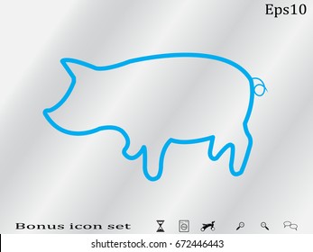 pig, icon, vector illustration eps10