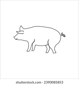 PIG  ICON VECTOR ILLUSTRATION SYMBOL DESIGN