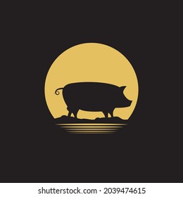 pig icon vector illustration template design