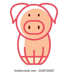 pig icon vector image on a white background