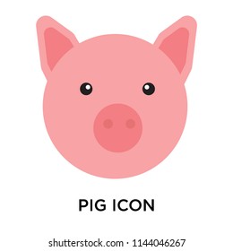 Pig icon vector isolated on white background for your web and mobile app design, Pig logo concept