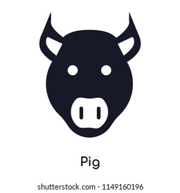 Pig icon vector isolated on white background for your web and mobile app design, Pig logo concept