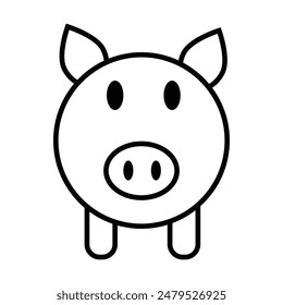 Schweinesymbol Vektorgrafik auf weißem Hintergrund