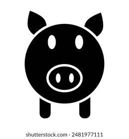 pig icon vector on white background