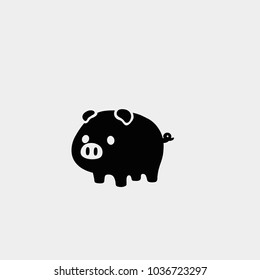 Pig icon. vector pig icon. Piggy