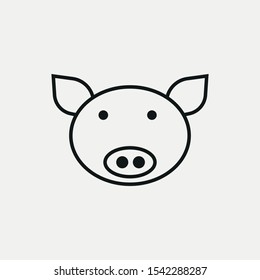 pig icon vector sign symbol for design
