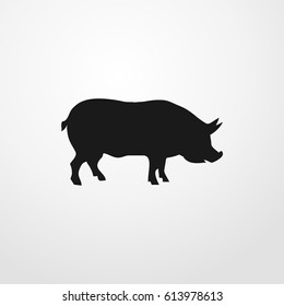 pig icon. vector sign symbol on white background