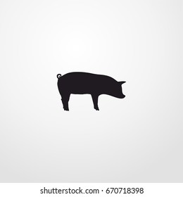 pig icon. vector sign symbol on white background